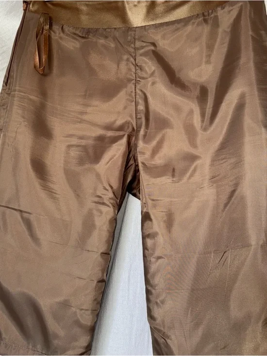 Ralph Ralph Lauren Brown and Gold Leather Pants Size 6 - Picture 8 of 8